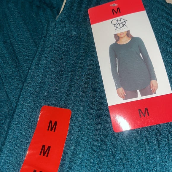 Chasor Waffle Knit top Lush - Picture 3 of 6